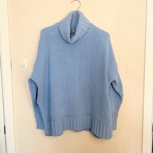 Aerie Light Blue Small Turtleneck Cozy Clean Girl Sweater